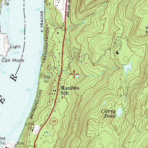 Topographic Map of Manitoga, NY