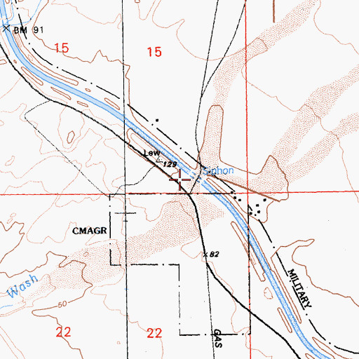 Topographic Map of Siphon Ten, CA