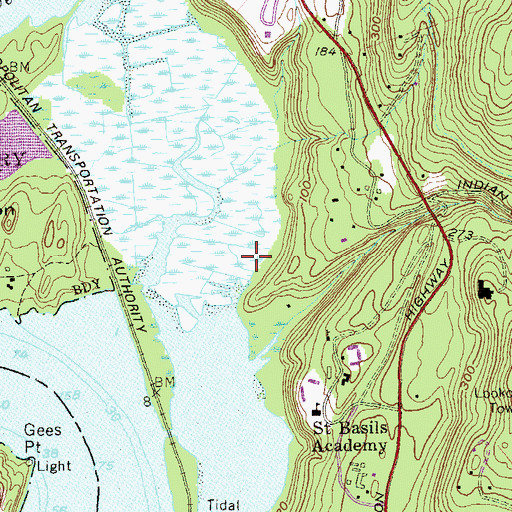Topographic Map of Constitution Marsh Audubon Center And Sanctuary, NY