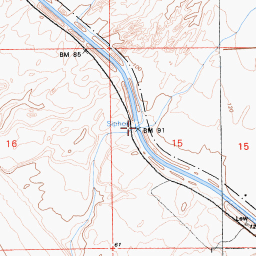 Topographic Map of Siphon Eleven, CA