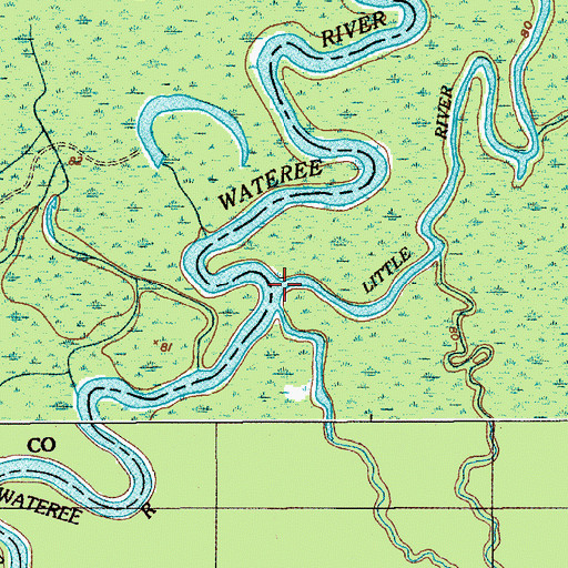 Topographic Map of Little River, SC