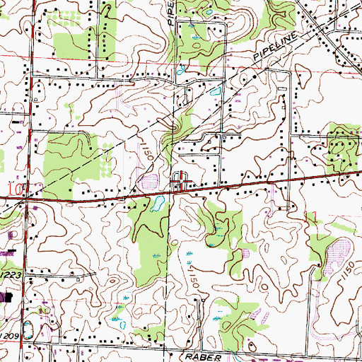 Topographic Map of Mayfield Mobile Home Park, OH