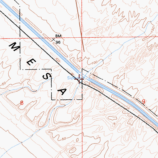Topographic Map of Siphon Twelve, CA