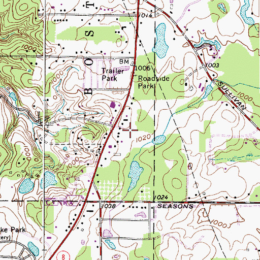 Topographic Map of Midway Trailer Court, OH