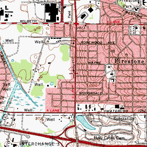 Topographic Map of Nemes Trailer Park, OH