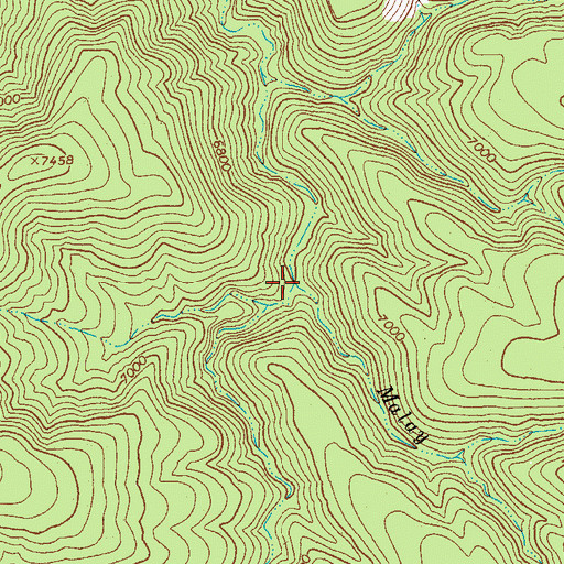 Topographic Map of Rose Creek, AZ