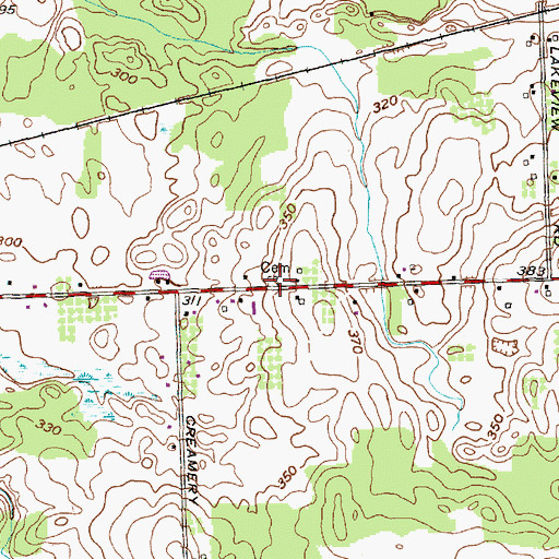 Topographic Map of Blossom Cemetery, NY