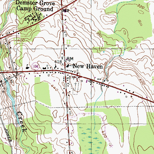 Topographic Map of New Haven United Methodist Church, NY