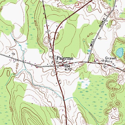 Topographic Map of Palermo Cemetery, NY