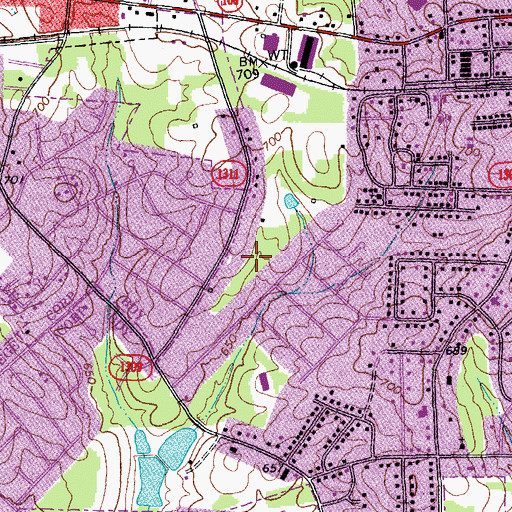 Topographic Map of Beth Schmidt Park, NC