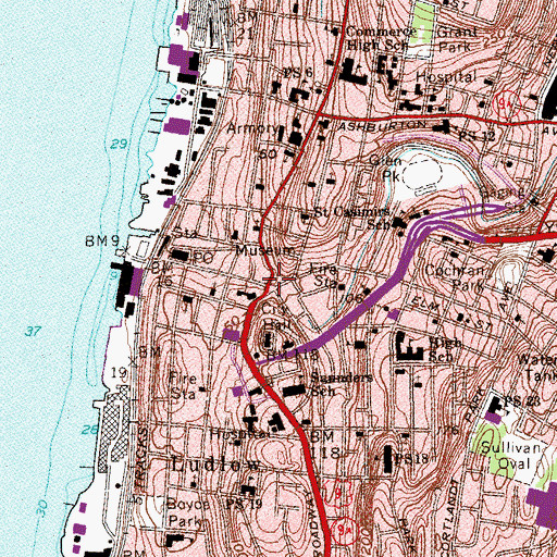 Topographic Map of Getty Square, NY