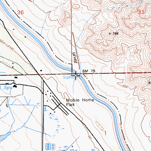Topographic Map of Siphon Twenty, CA