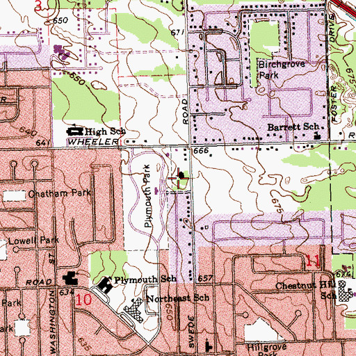Topographic Map of Holy Family Episcopal Church, MI