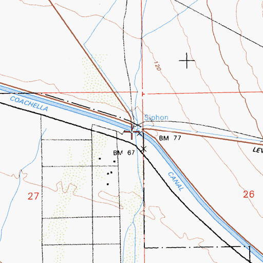 Topographic Map of Siphon Twenty-Two, CA