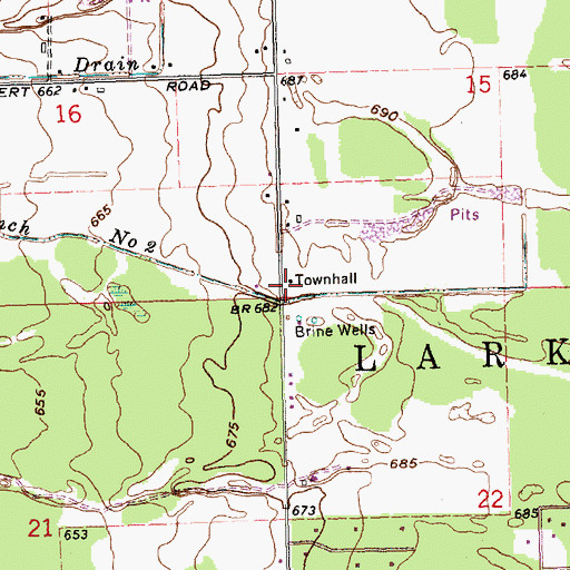 Topographic Map of Midland Evangelical Free Church, MI
