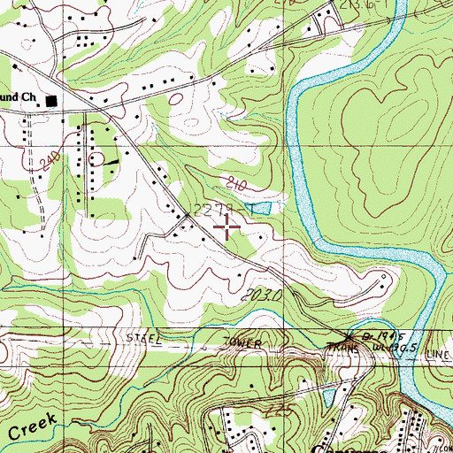 Topographic Map of Converse Road Mobile Home Park, SC