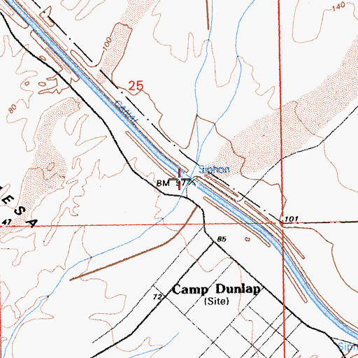 Topographic Map of Siphon Eight, CA