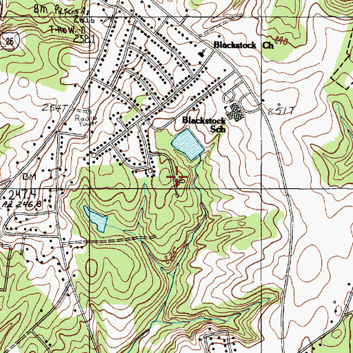 Topographic Map of Countryside Mobile Home Park, SC