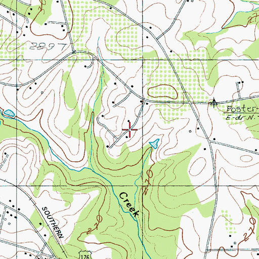 Topographic Map of Gaines Mobile Home Park, SC