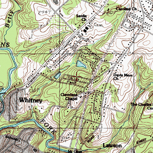 Topographic Map of Lakewood Mobile Home Park, SC