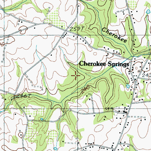 Topographic Map of McGreegor Downs, SC