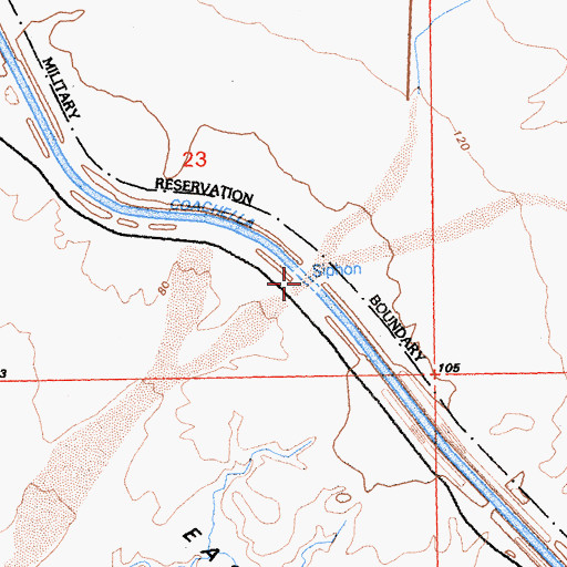 Topographic Map of Siphon Nine, CA