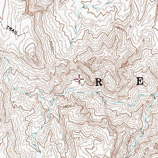 Topographic Map of Black Canyon Wilderness, NV