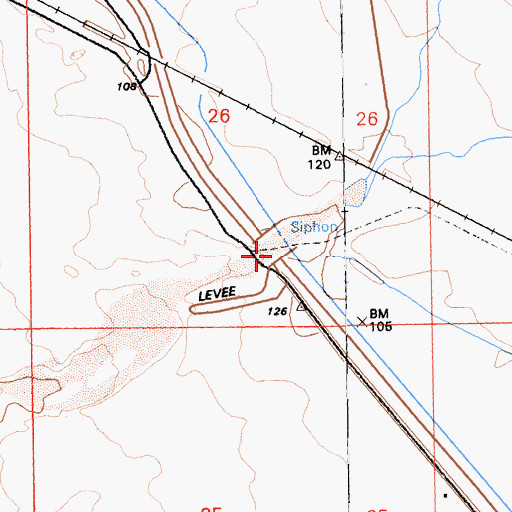 Topographic Map of Siphon Two, CA