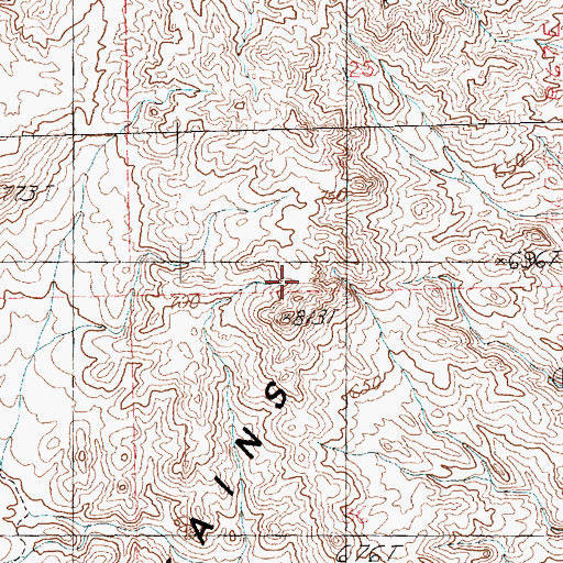 Topographic Map of Jimbilnan Wilderness, NV