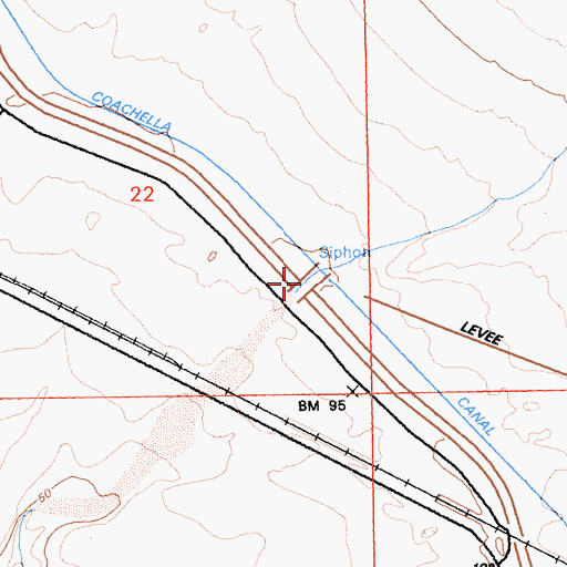 Topographic Map of Siphon Three, CA