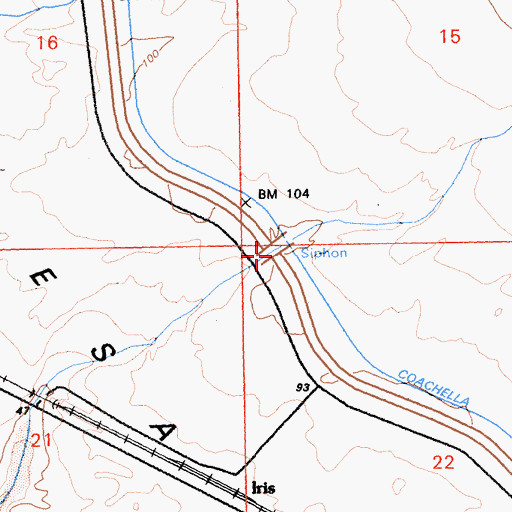 Topographic Map of Siphon Four, CA