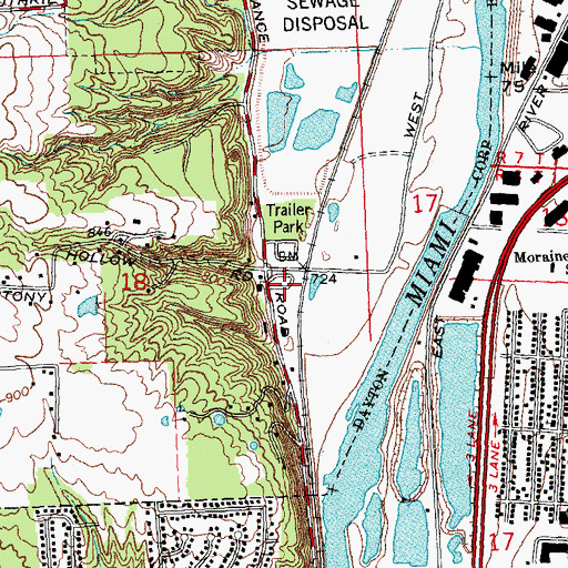 Topographic Map of American Trailer Park, OH