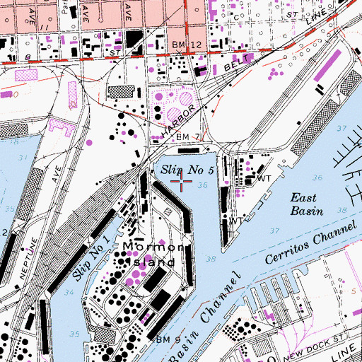 Topographic Map of Slip Number Five, CA