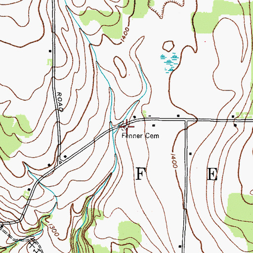 Topographic Map of Fenner Cemetery, NY