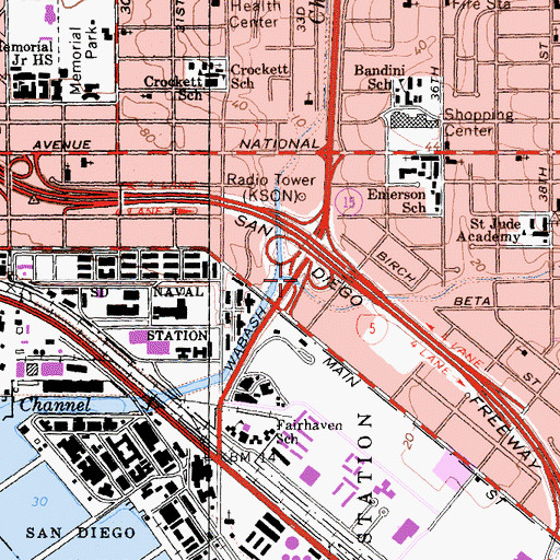 Topographic Map of South Chollas Valley, CA