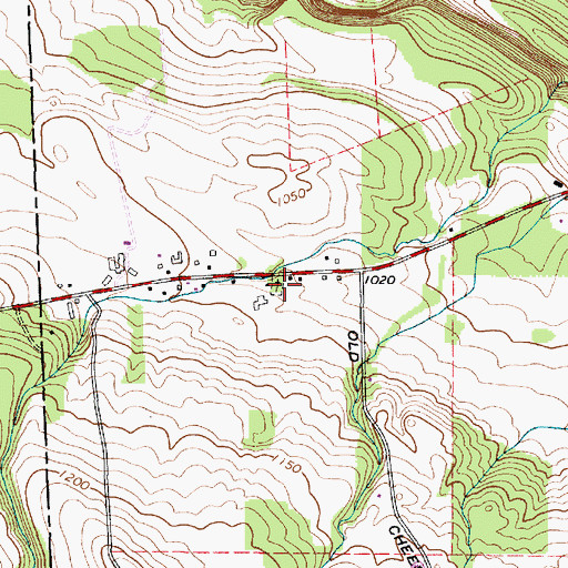 Topographic Map of Gates Cemetery, NY