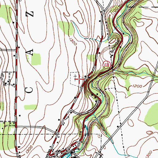 Topographic Map of Saint James Cemetery, NY