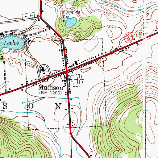 Topographic Map of Madison Village Cemetery, NY