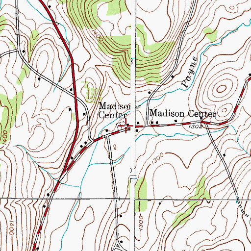Topographic Map of Old Meeting House Hill Cemetery, NY