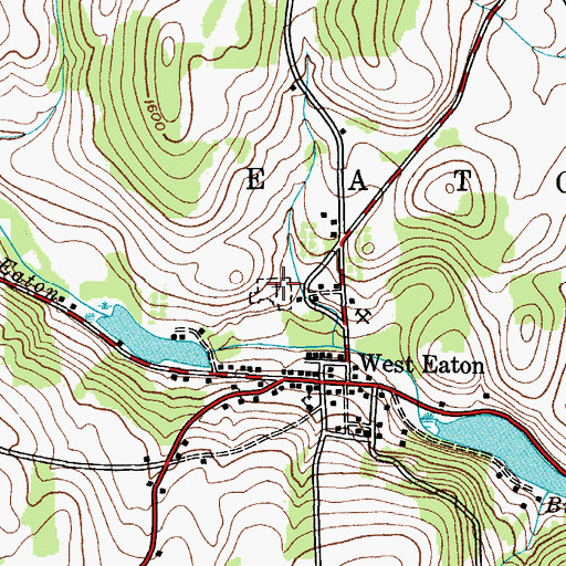 Topographic Map of West Eaton Cemetery, NY