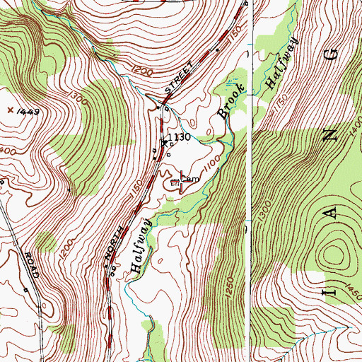 Topographic Map of Taft Cemetery, NY