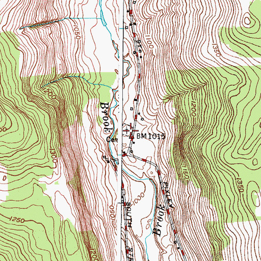 Topographic Map of South Street Cemetery, NY