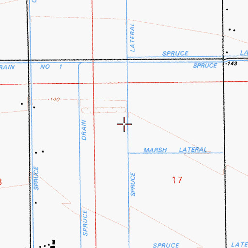 Topographic Map of Spruce Lateral Four, CA