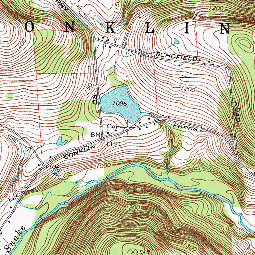 Topographic Map of Finch Family Cemetery, NY