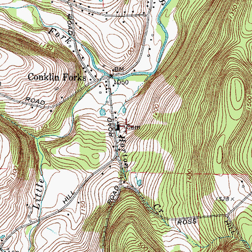 Topographic Map of Methodist Church Cemetery, NY