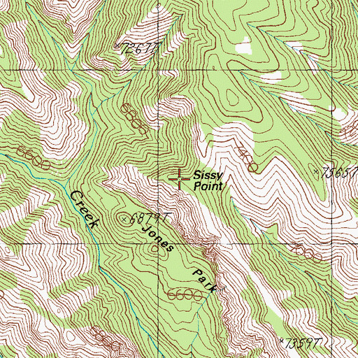 Topographic Map of Sissy Point, AZ
