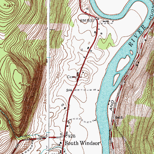 Topographic Map of Wake Cemetery, NY