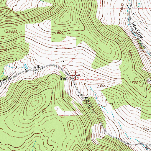 Topographic Map of Loomis Hill Cemetery, NY