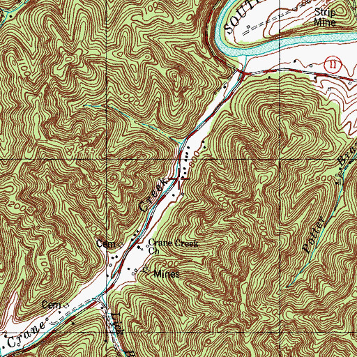 Topographic Map of Ammy Post Office (historical), KY