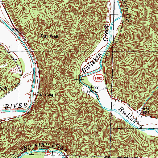 Topographic Map of Barger Post Office (historical), KY